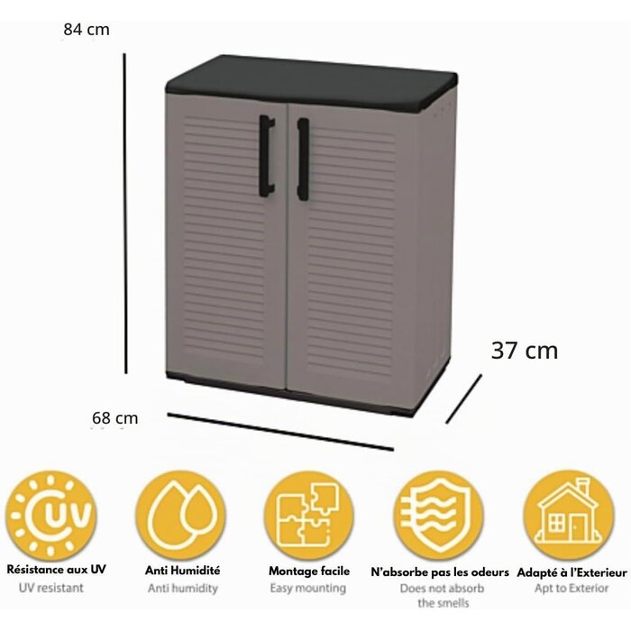 Mehrzweckschrank Grau 68x37x84cm - Werkstattschrank - bis zu 34% sparen