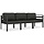 Modulares 3-tlg. Garten-Loungeset aus Aluminium - Anthrazit, bis zu 35% Rabatt