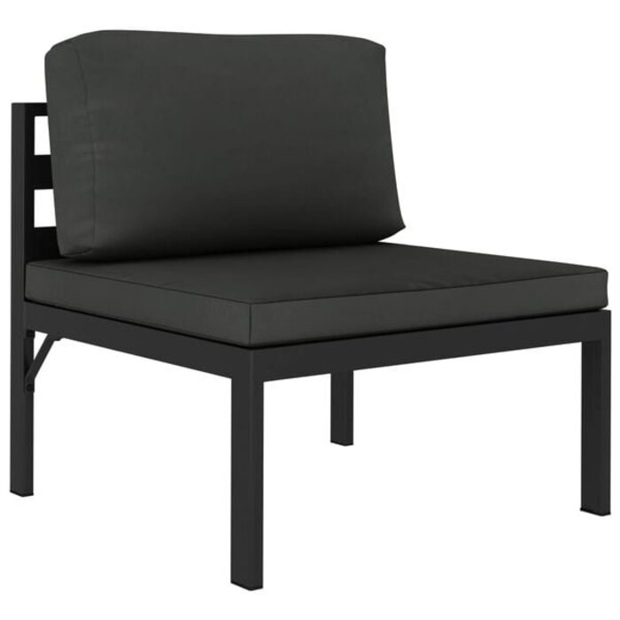 Vidaxl Modulares 3-tlg. Garten-Loungeset aus Aluminium - Anthrazit, bis zu 35% Rabatt