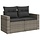 2-Sitzer Gartenbank Poly-Rattan Grau - Outlet bis zu 35% reduziert