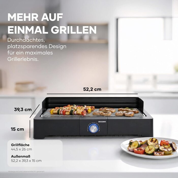 Elektrischer Tischgrill 2200W mit Edelstahlrost - bis zu 33% reduziert