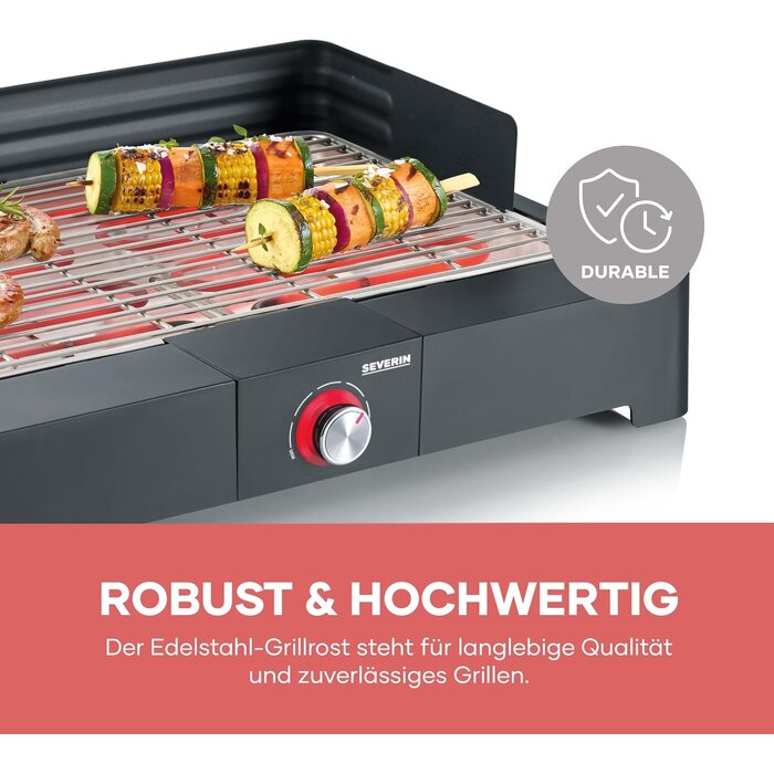 Elektrischer Tischgrill 2200W mit Edelstahlrost - bis zu 33% reduziert
