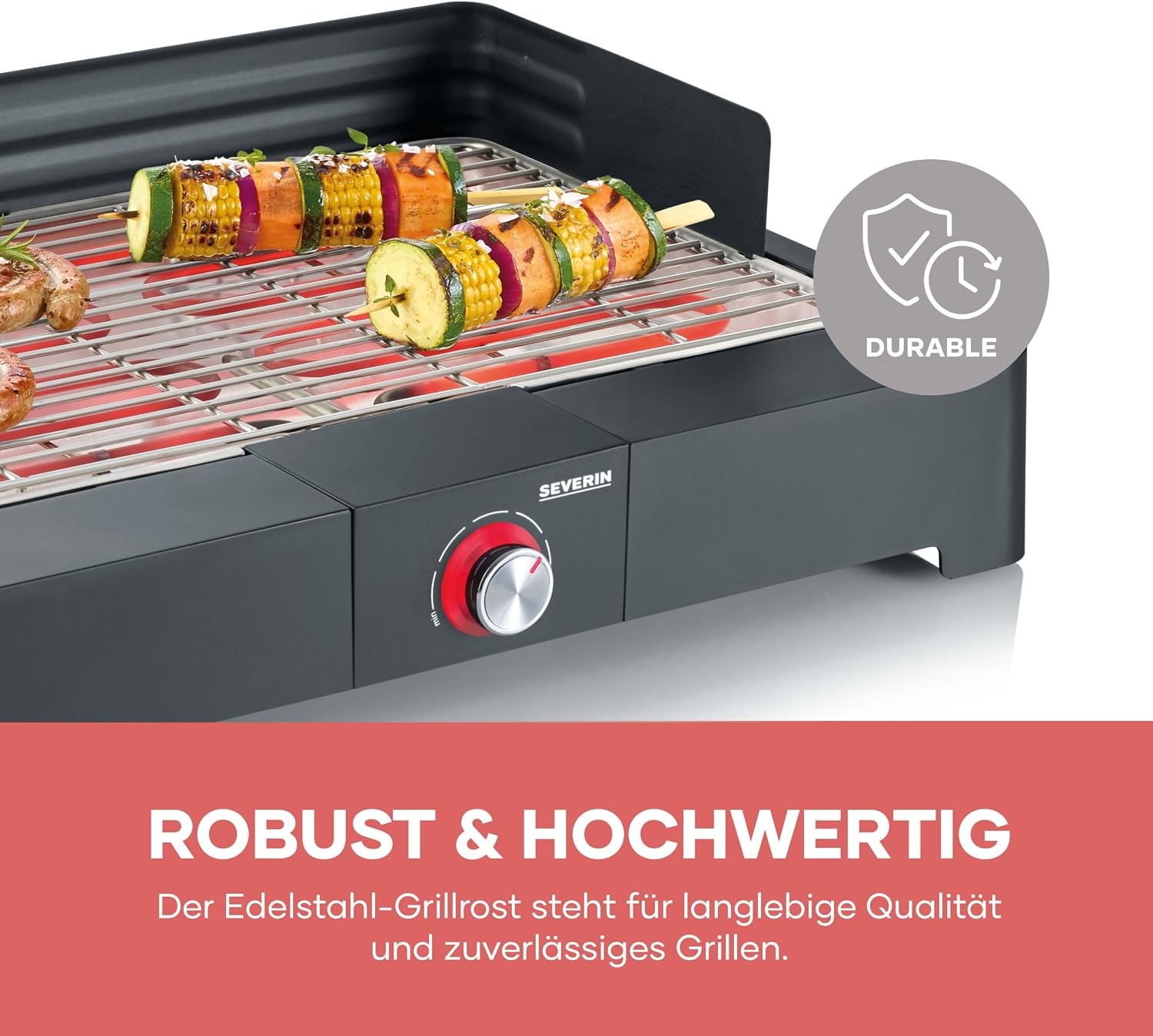 Elektrischer Tischgrill 2200W mit Edelstahlrost - bis zu 33% reduziert