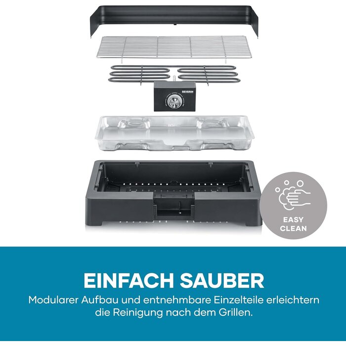 Elektrischer Tischgrill 2200W mit Edelstahlrost - bis zu 33% reduziert