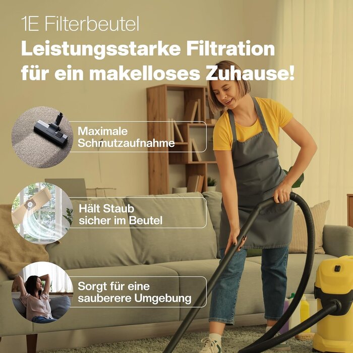 10er Set Papier-Staubsaugerbeutel für Kärcher WD3 - Outlet bis zu 30% sparen