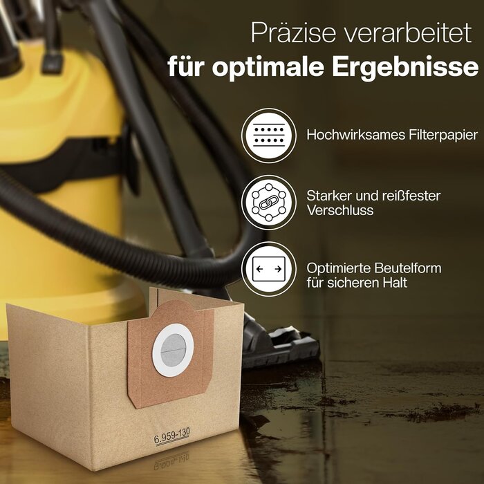 10er Set Papier-Staubsaugerbeutel für Kärcher WD3 - Outlet bis zu 30% sparen