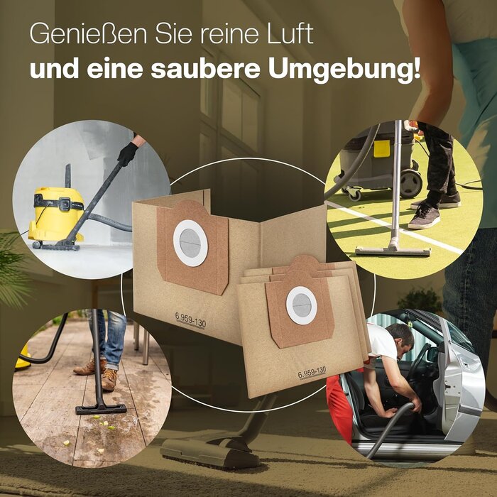 10er Set Papier-Staubsaugerbeutel für Kärcher WD3 - Outlet bis zu 30% sparen