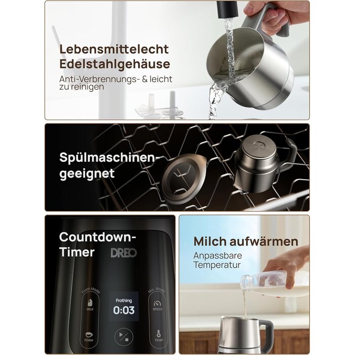Elektrischer Milchaufschäumer 800ml - Jetzt bis zu 35% Rabatt sichern