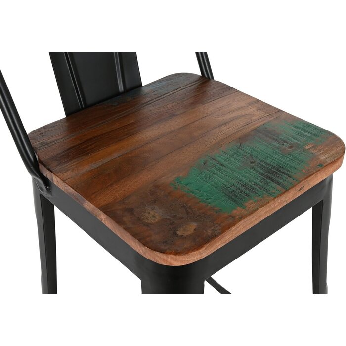 Industrie-Barhocker Metall & Holz - Schwarz - bis zu 35% Rabatt
