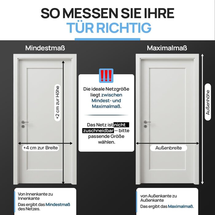 Magnet-Fliegengitter 130x220 cm Glasfaser - Schwarz - bis zu 32% reduziert