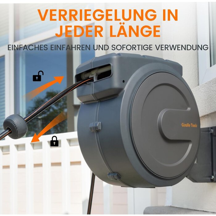 Wandschlauchbox 35m inkl. 7-in-1 Pistole - Gartenbewässerung bis zu 30% sparen