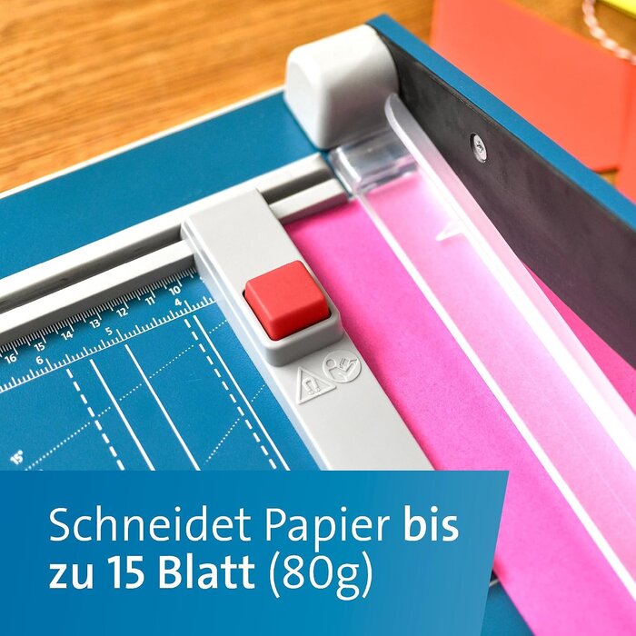Hebel-Papierschneidemaschine 340 mm, Blau - Jetzt bis zu 34% Rabatt sichern