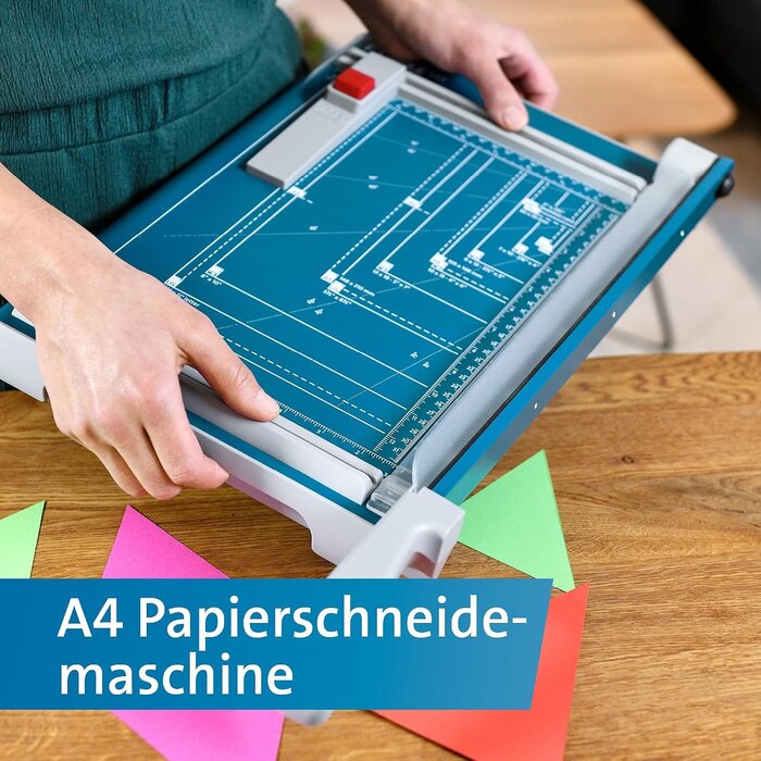 Hebel-Papierschneidemaschine 340 mm, Blau - Jetzt bis zu 34% Rabatt sichern