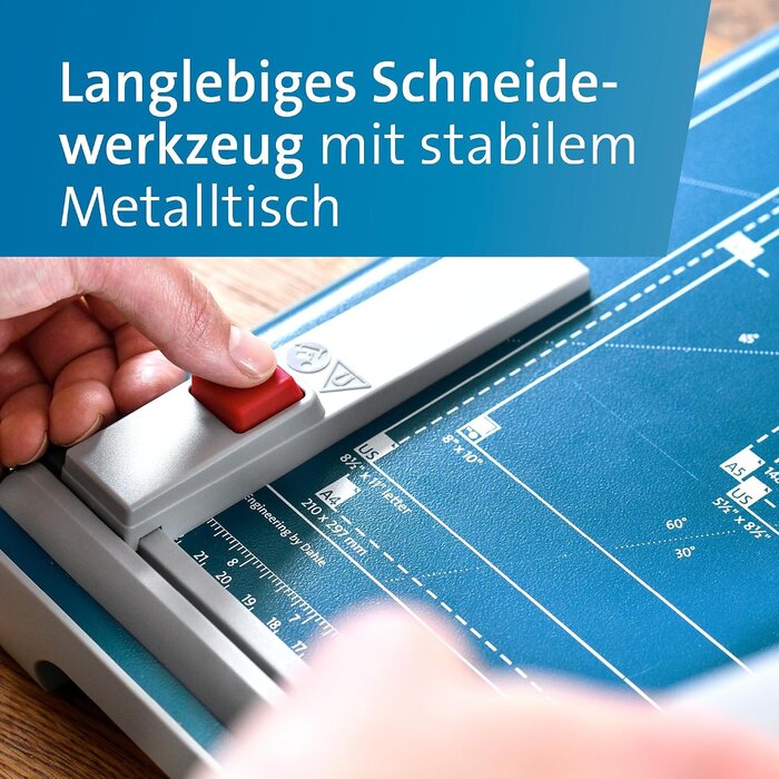 Hebel-Papierschneidemaschine 340 mm, Blau - Jetzt bis zu 34% Rabatt sichern