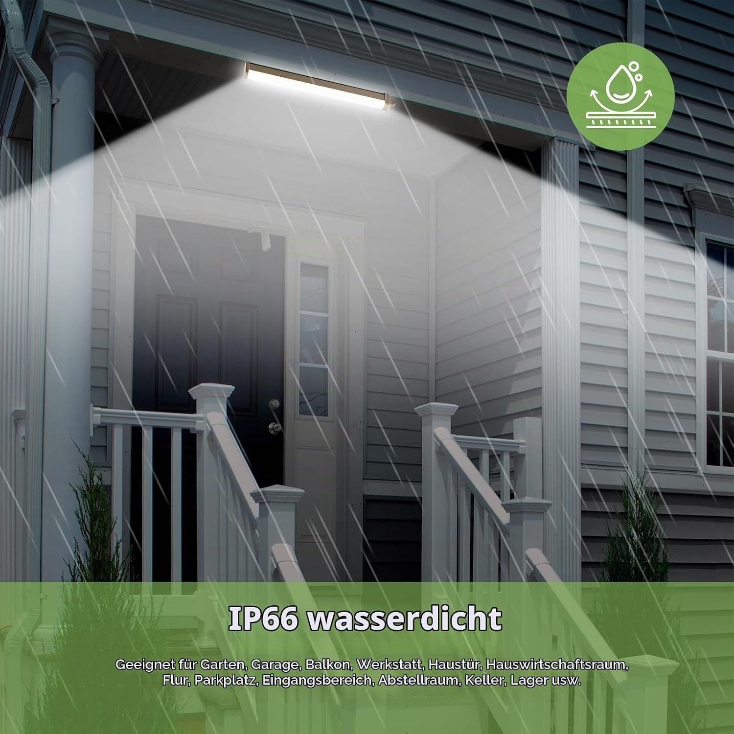 LED-Feuchtraumleuchte 120 cm 30W IP66 mit Radarsensor - 59% Rabatt