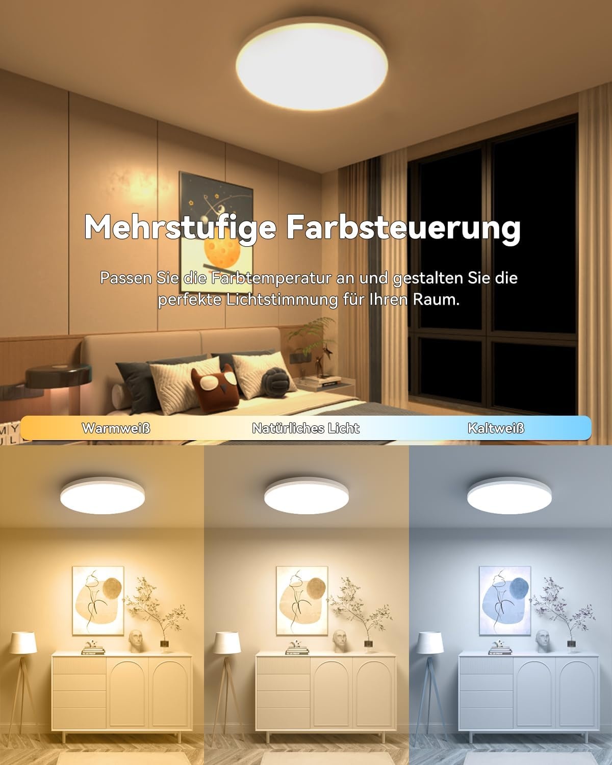 LED Deckenleuchte dimmbar RGB Ø40cm - 33W 5200lm - bis zu 33% Rabatt