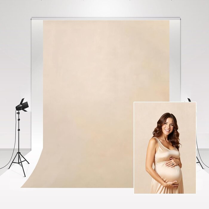 Kate Fotostudio Hintergrund Beige 1,5x2,2m Retro-Stil - Bis zu 32% günstiger!