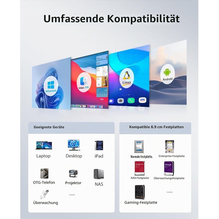 2-Bay RAID-Festplattengehäuse USB 3.0 bis 44 TB - bis zu 34% sparen