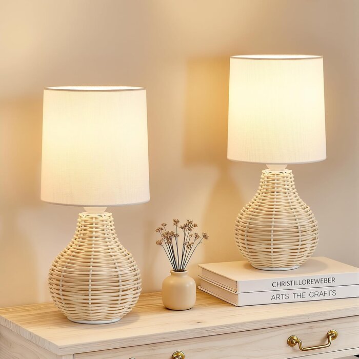 Tischlampen-Set 2er Set Boho Beige 33 cm - Jetzt bis zu 33% sparen