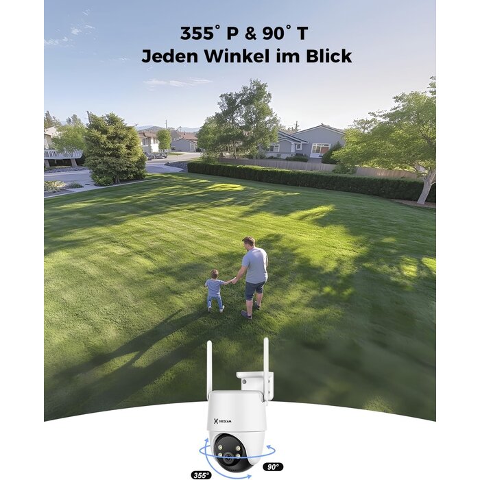 Solar-WLAN-Überwachungskamera 3MP, 2K PTZ - jetzt bis zu 34% Rabatt sichern