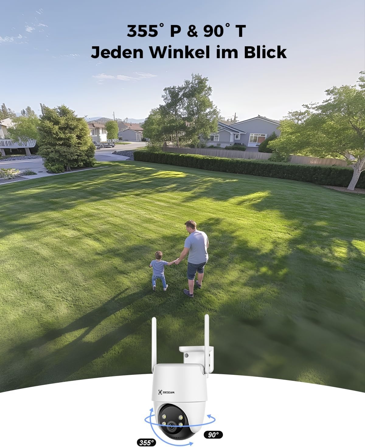 Solar-WLAN-Überwachungskamera 3MP, 2K PTZ - jetzt bis zu 34% Rabatt sichern