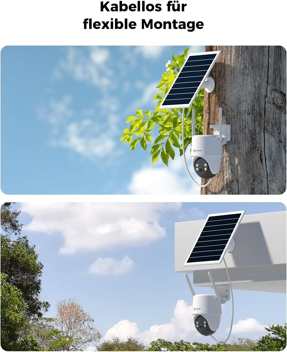 Solar-WLAN-Überwachungskamera 3MP, 2K PTZ - jetzt bis zu 34% Rabatt sichern