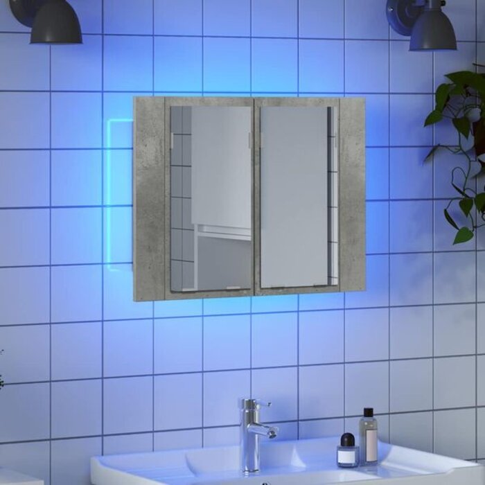 Vidaxl Moderner LED-Spiegelschrank Betonoptik 60x45cm - Jetzt bis zu 32% sparen!