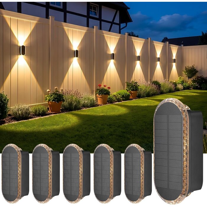 8er-Set Solar-Wandleuchten Up & Down - IP65 - jetzt bis zu 34% sparen!