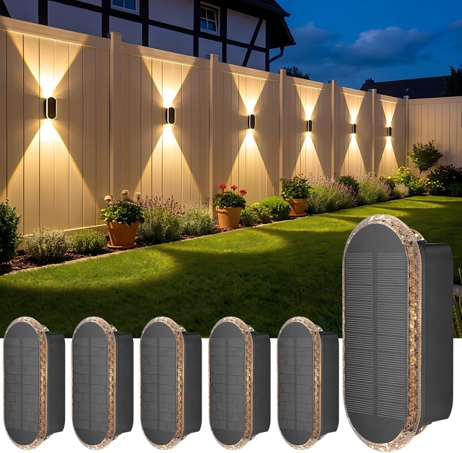 8er-Set Solar-Wandleuchten Up & Down - IP65 - jetzt bis zu 34% sparen!