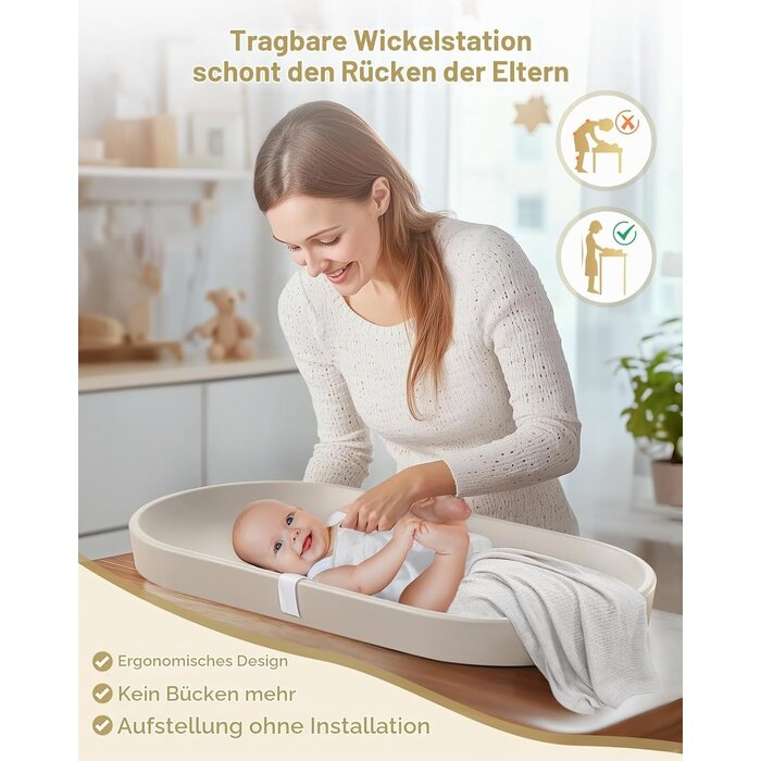 Wickelauflage für Kommode, Haferfarben - Bis zu 34% Rabatt sparen!