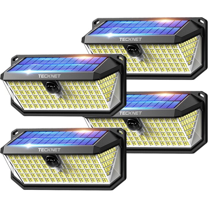 2x Solar-Wandleuchten 4200 Lumen mit Bewegungsmelder - Jetzt bis zu 33% sparen
