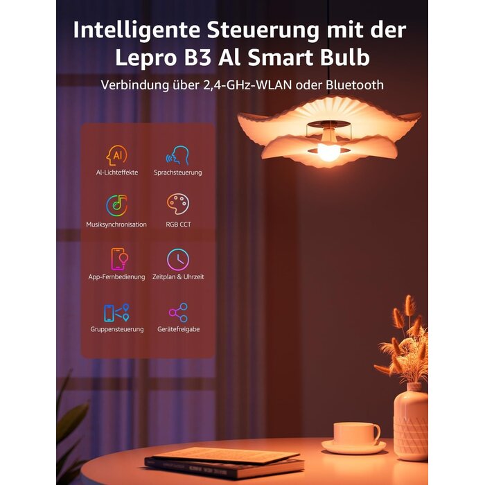 Intelligente LED-Lampen E27 12W 4er-Set - Jetzt bis zu 33% sparen
