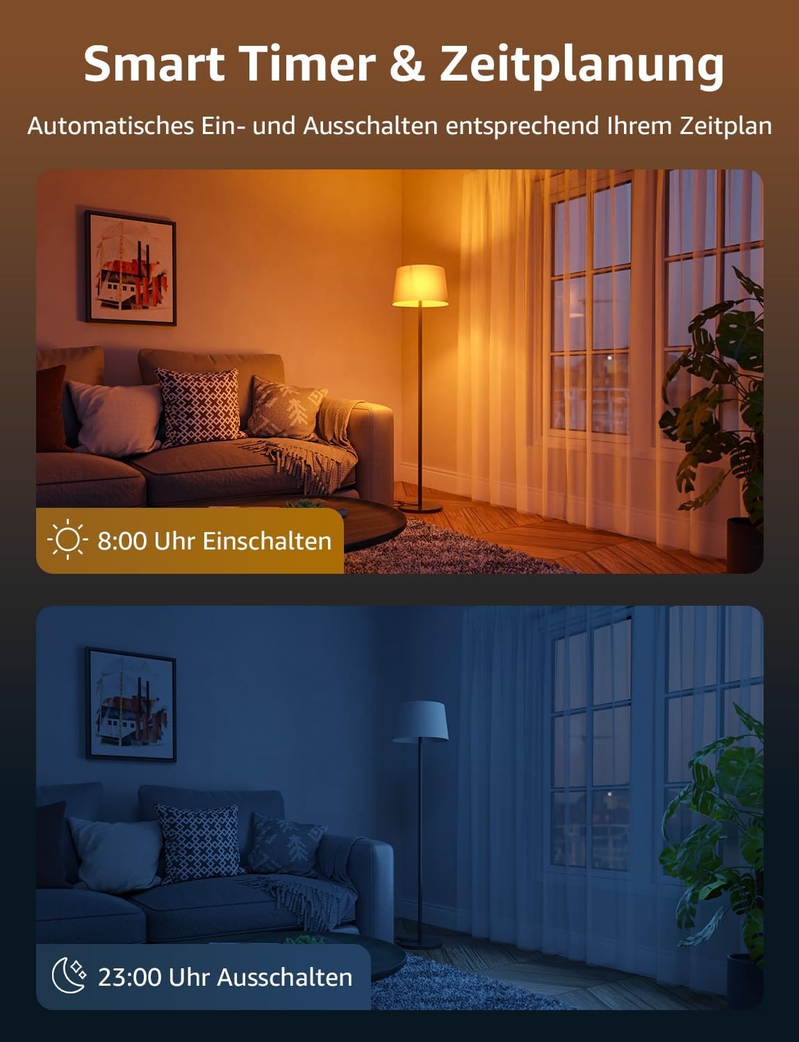 Intelligente LED-Lampen E27 12W 4er-Set - Jetzt bis zu 33% sparen