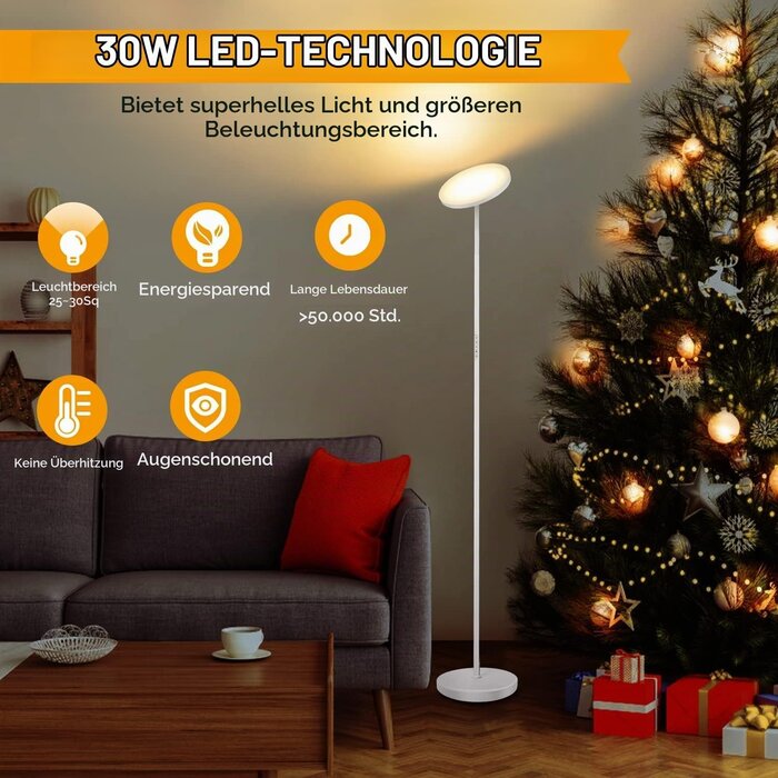 LED Deckenfluter mit Leselampe dimmbar - bis zu 33% Rabatt