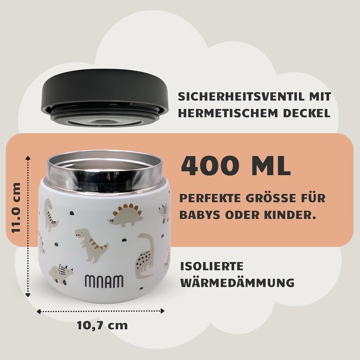 Isolierter Speisebehälter für Kinder - Dinosaurier-Design - bis zu 31% Rabatt