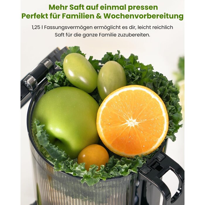 Slow Juicer mit 115mm Öffnung - Jetzt bis zu 30% günstiger sichern!