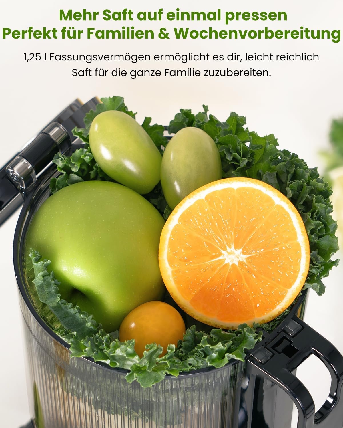 Slow Juicer mit 115mm Öffnung - Jetzt bis zu 30% günstiger sichern!