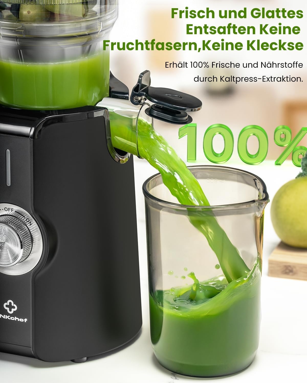 Slow Juicer mit 115mm Öffnung - Jetzt bis zu 30% günstiger sichern!