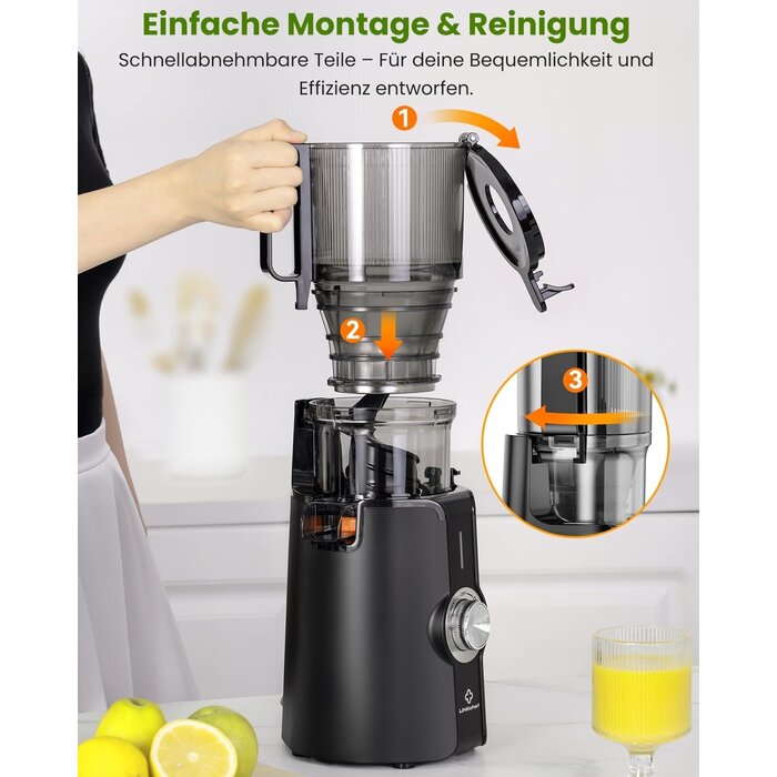 Slow Juicer mit 115mm Öffnung - Jetzt bis zu 30% günstiger sichern!