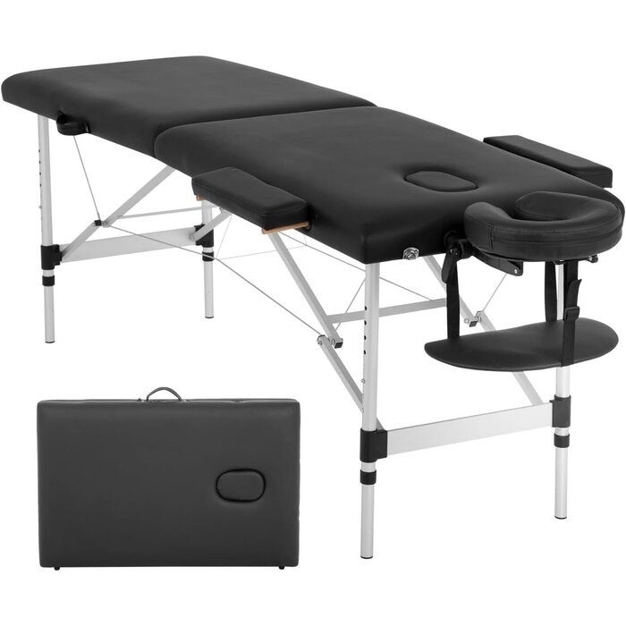 Viking Choice Klappbare Massageliege 185x70cm - Aluminium - Schwarz - bis zu 25% Rabatt