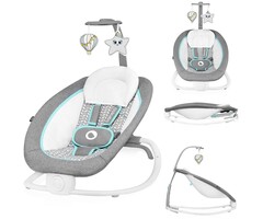 Lionelo Babywippe mit Schaukelfunktion & Vibration - Grau Scandi - bis zu 34% Rabatt