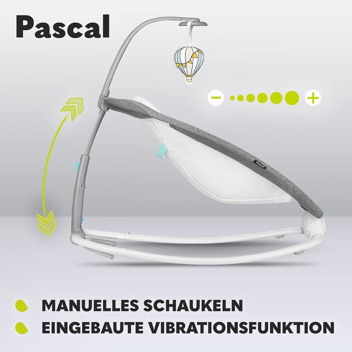 Babywippe mit Schaukelfunktion & Vibration - Grau Scandi - bis zu 34% Rabatt