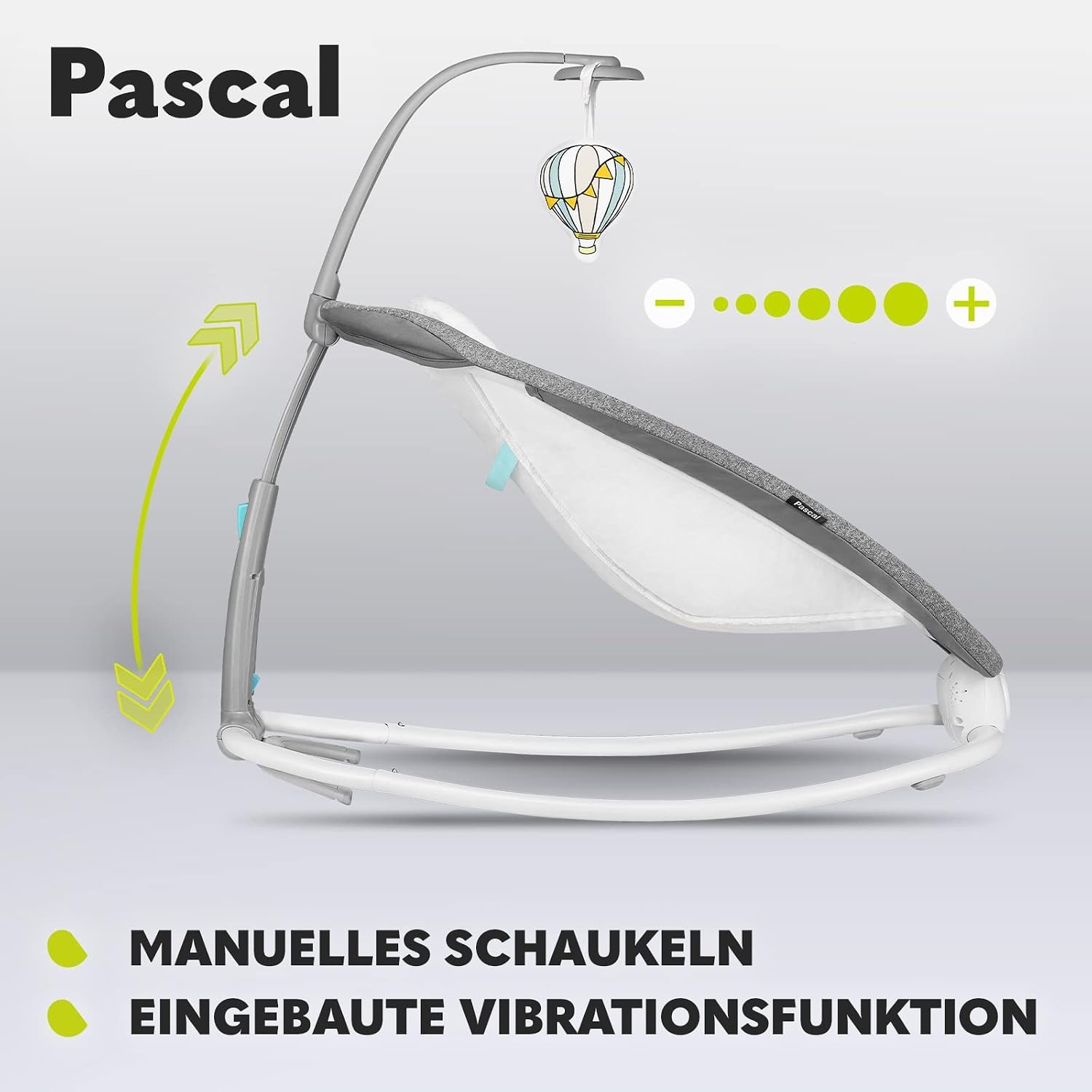 Babywippe mit Schaukelfunktion & Vibration - Grau Scandi - bis zu 34% Rabatt