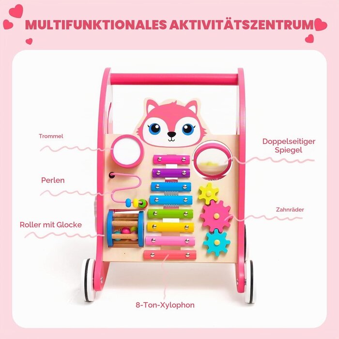 Lauflernwagen Fuchs aus Holz - Aktivitätszentrum - bis zu 33 % Rabatt sparen