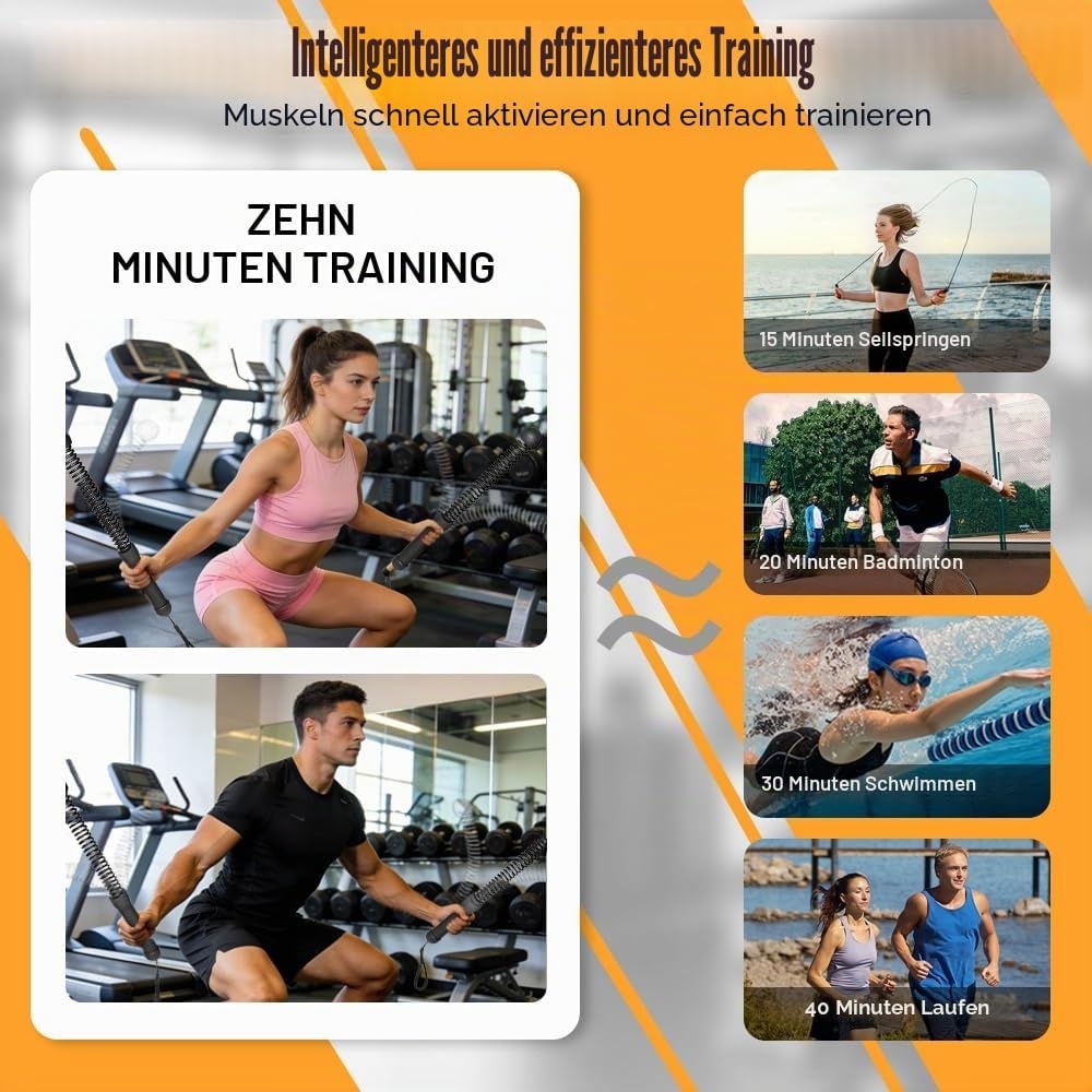 Kabelloses Battle Rope Set - Kompaktes Training - bis zu 31% Rabatt