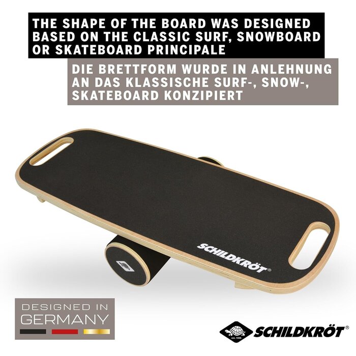 Balance Board aus Holz - Schwarz - Koordinationstraining bis zu 34% günstiger