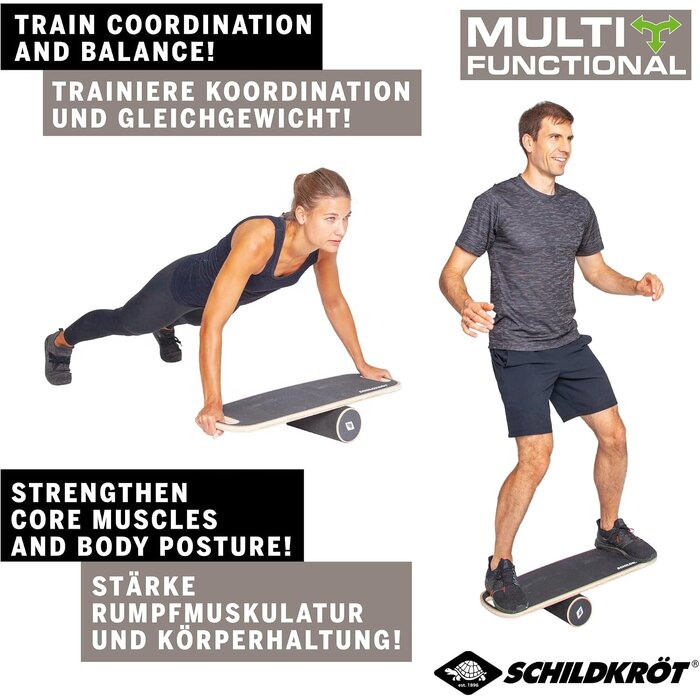 Balance Board aus Holz - Schwarz - Koordinationstraining bis zu 34% günstiger