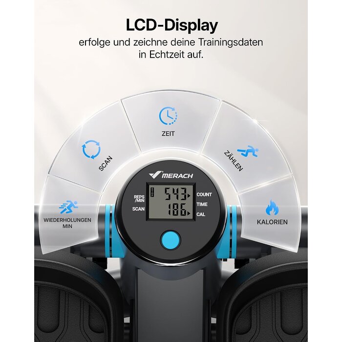 2-in-1 Mini Stepper mit LCD & Widerstandsbändern - bis zu 35% Rabatt