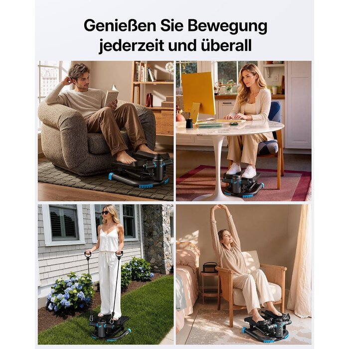 2-in-1 Mini Stepper mit LCD & Widerstandsbändern - bis zu 35% Rabatt