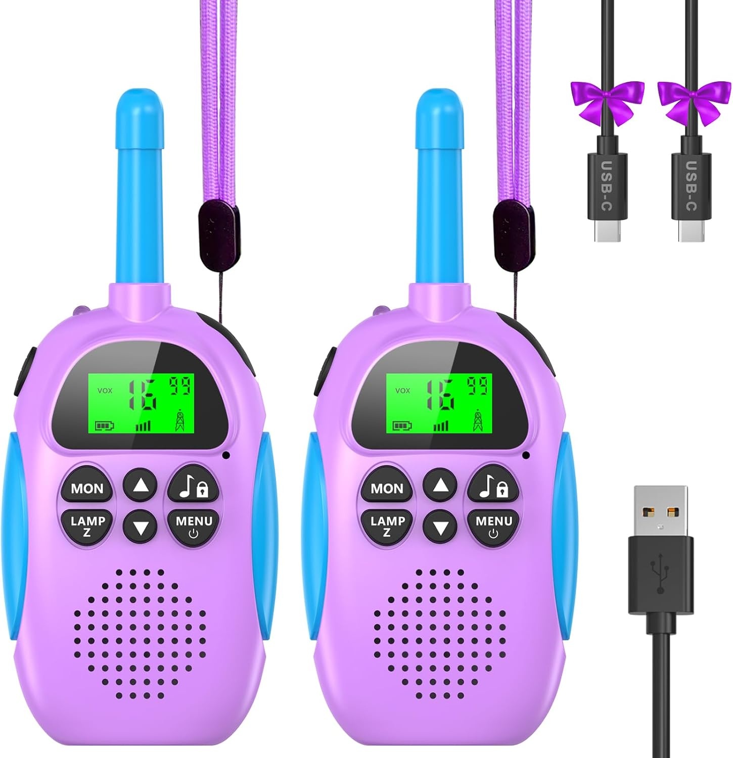 Wiederaufladbare Kinder-Walkie-Talkies - Lila - bis zu 32% Rabatt